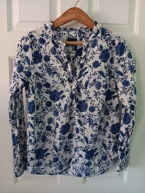 Talbots Cotton Floral Blouse S